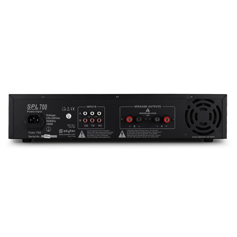 PA- HiFi zosilňovač Skytec SPL-700 W USB-SD-MP3 – Obrázok 4