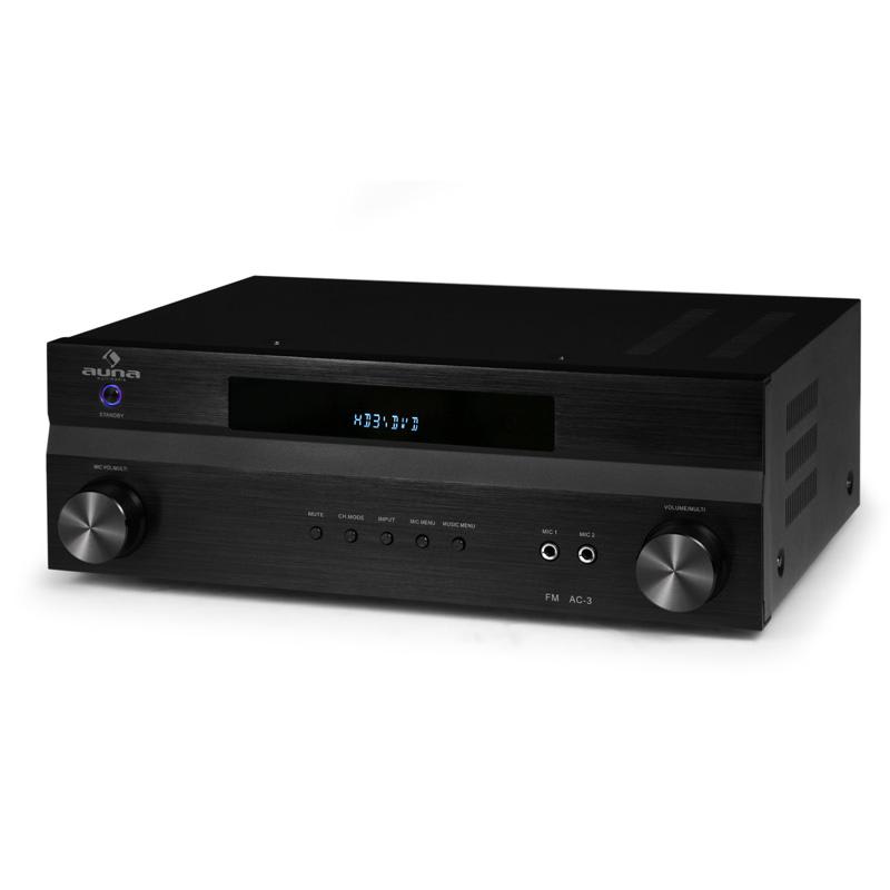 Auna Priestorový prijímač AV2-H388, zosilňovač, 3xHDMI – Obrázok 2