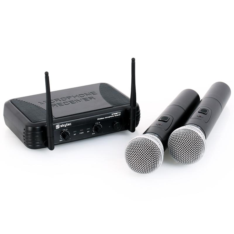 Bezdrôtový mikrofónový set Skytec STWM712, 2 kanály