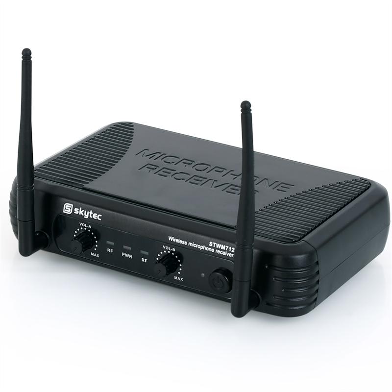 Bezdrôtový mikrofónový set Skytec STWM712, 2 kanály – Obrázok 2