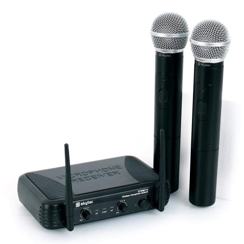 Bezdrôtový mikrofónový set Skytec STWM712, 2 kanály – Obrázok 4