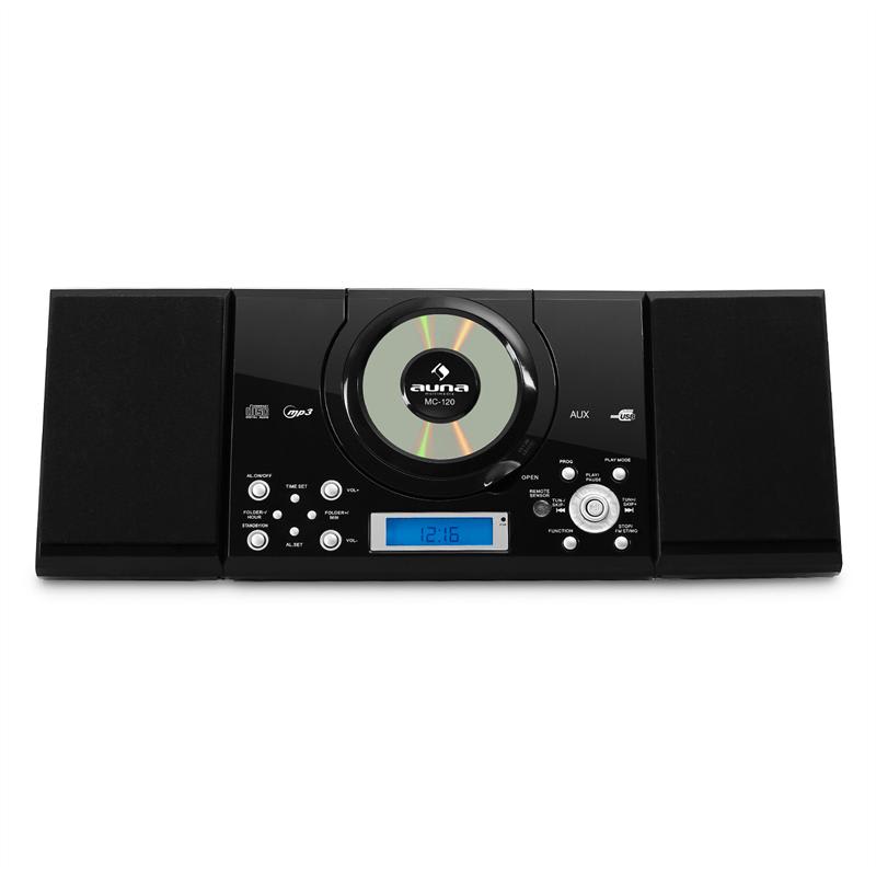 Stereo zariadenie Auna MC-120, MP3/CD prehrávač, USB, čierne – Obrázok 3