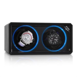 Klarstein 8LED2S, naťahovač na hodinky, 2 hodiniek, LED efekt, čierny
