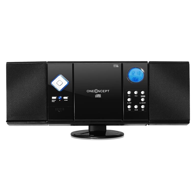 OneConcept V-12, stereo zariadenie, čierne, MP3, CD, USB, SD – Obrázok 2