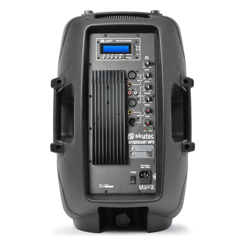 Skytec SPJ1200ABT aktívny 30 cm repro 600W MP3 SD AUX Btooth – Obrázok 2