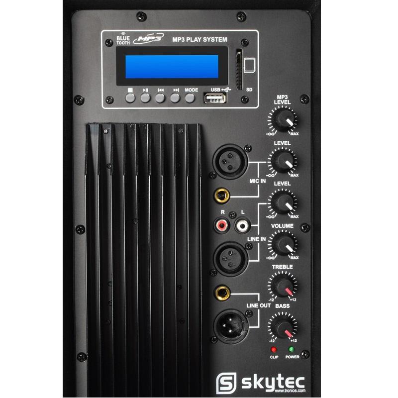 Skytec SPJ1200ABT aktívny 30 cm repro 600W MP3 SD AUX Btooth – Obrázok 3