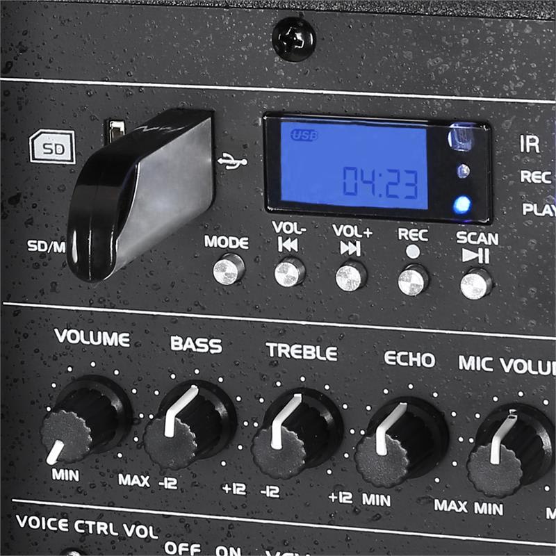 Ibiza Port15VHF-BT 38 cm (15"), PA sys.s USB, SD, AUX, MP3, – Obrázok 3