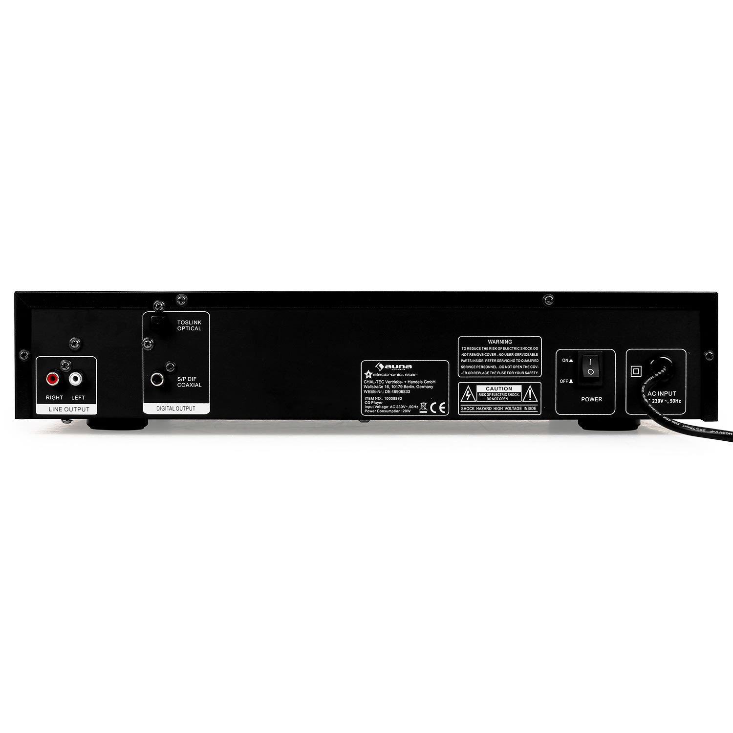 Auna AV2-CD509, MP3 CD prehrávač, USB, MP3 – Obrázok 3