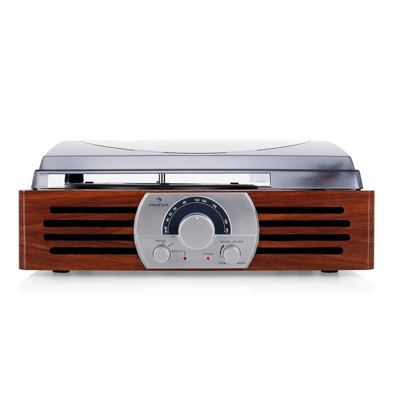 Auna TT-83N, gramofón, FM, drevo – Obrázok 3