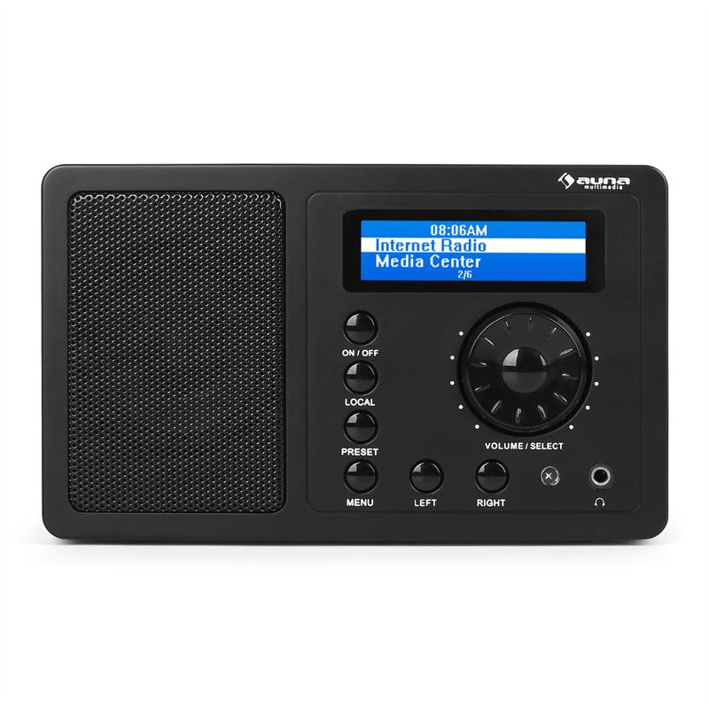 Auna IR-130 internetové rádio, WLAN, čierne, streaming – Obrázok 2