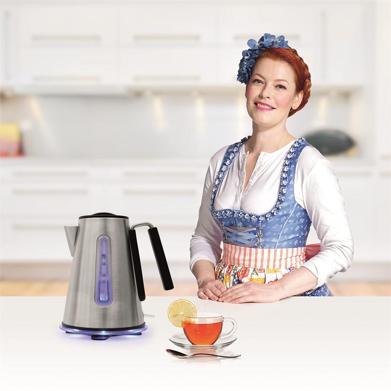 Klarstein Aquavera, rýchlovarná kanvica, 1,7 l, nehrdzavejúca ušľachtilá oceľ, 2200 W – Obrázok 2