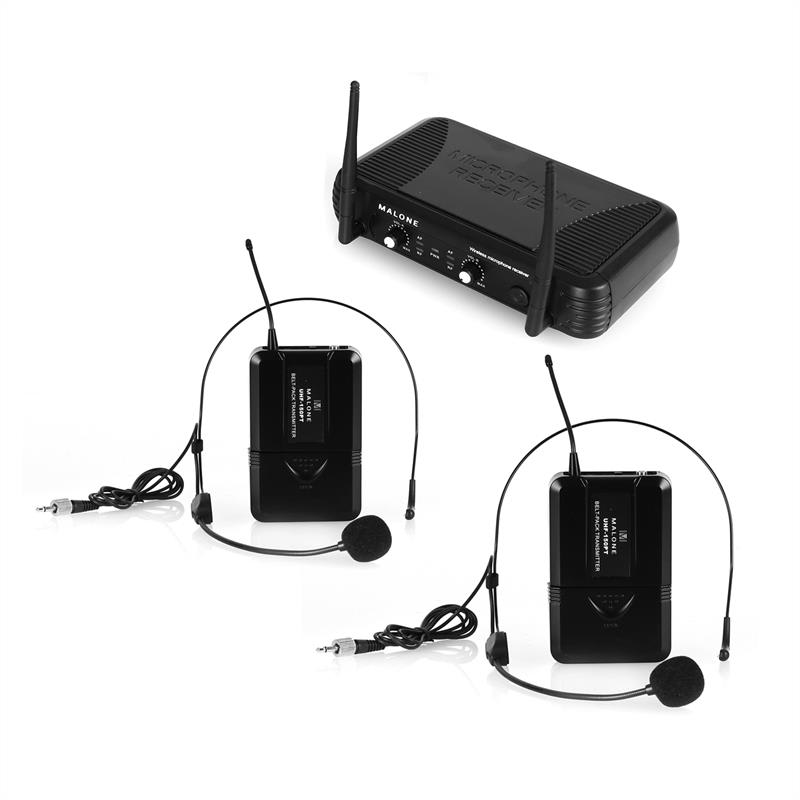 Malone UHF-250 Duo2, bezdrôtový mikrofónový set, 2 kanály – Obrázok 2