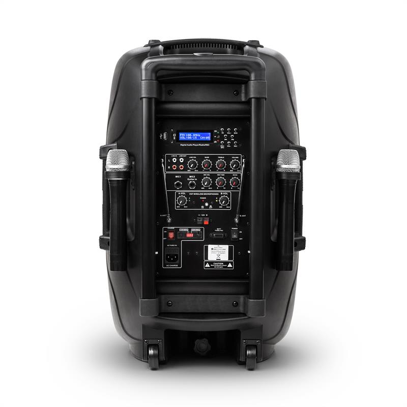 Malone PP-2915-BTR, 38 cm(15"), 450W, VHF mikrofón, mob.akt. – Obrázok 5