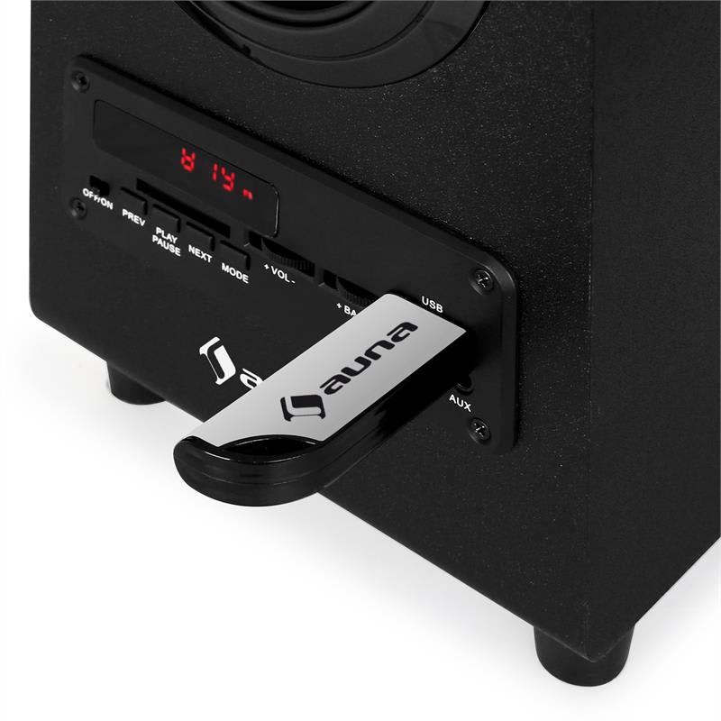 Auna Beachboy, 2.1 reproduktor, čierny, USB, SD, AUX – Obrázok 5