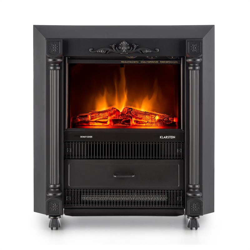 Klarstein Grenoble, elektrický krb, 1850 W, čierny – Obrázok 2