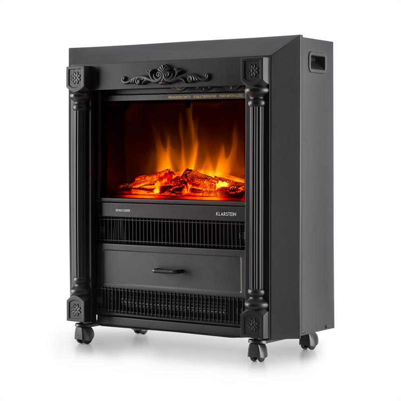 Klarstein Grenoble, elektrický krb, 1850 W, čierny – Obrázok 4