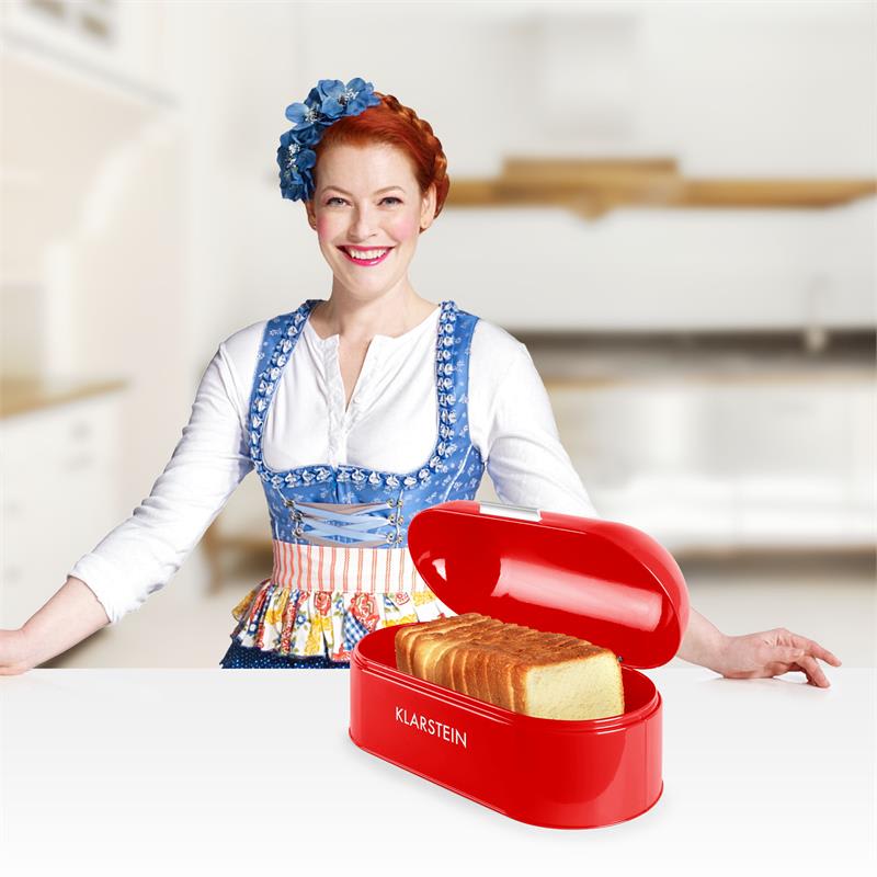 Klarstein Focaccia Rossa, chlebník, 11,5 l, červený – Obrázok 3