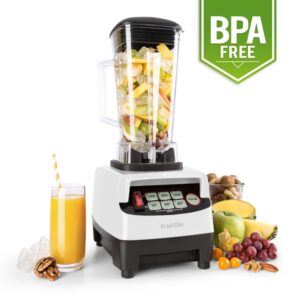 Klarstein IB-Herakles-5G-JTC-W, 1500 W, 2 litre, stolný mixér, biely, green smoothie