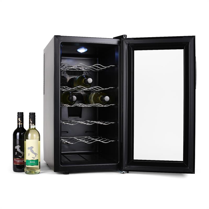 Klarstein Vivo Vino, 52 litrov, 18 fliaš chladnička na víno, LED, čierna – Obrázok 3