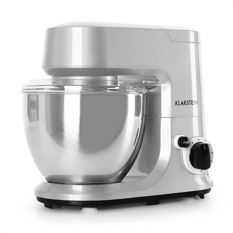 Klarstein Carina Argentea, 800 W, kuchynský robot, 4 litre, strieborný – Obrázok 2