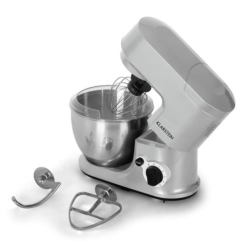 Klarstein Carina Argentea, 800 W, kuchynský robot, 4 litre, strieborný – Obrázok 4