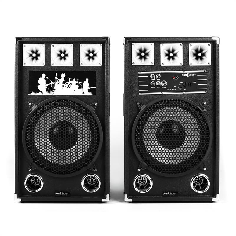 OneConcept BSX-12A, 80 W, USB, microSD, AUX, MIC, PA repr. – Obrázok 2