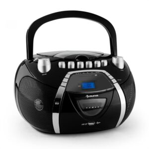 Auna Beeboy, rádio rekordér, CD, MP3, USB, čierny