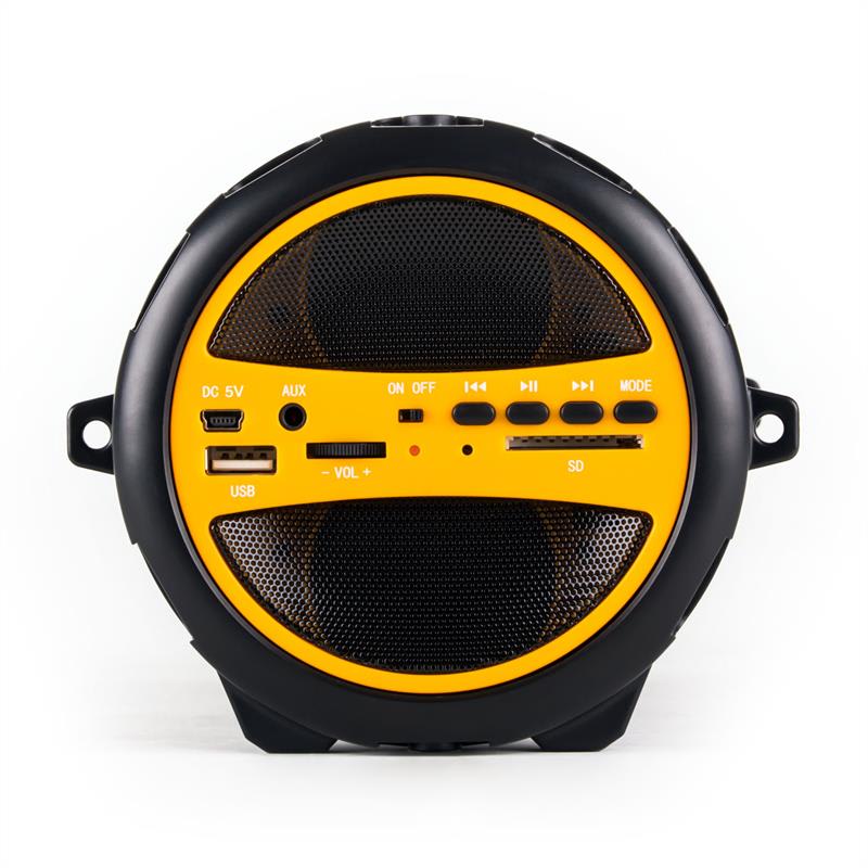 Auna Dr. Beat, 2.1 bluetooth reproduktor, USB, SD, AUX, UKW, akumulátor, žltý – Obrázok 3