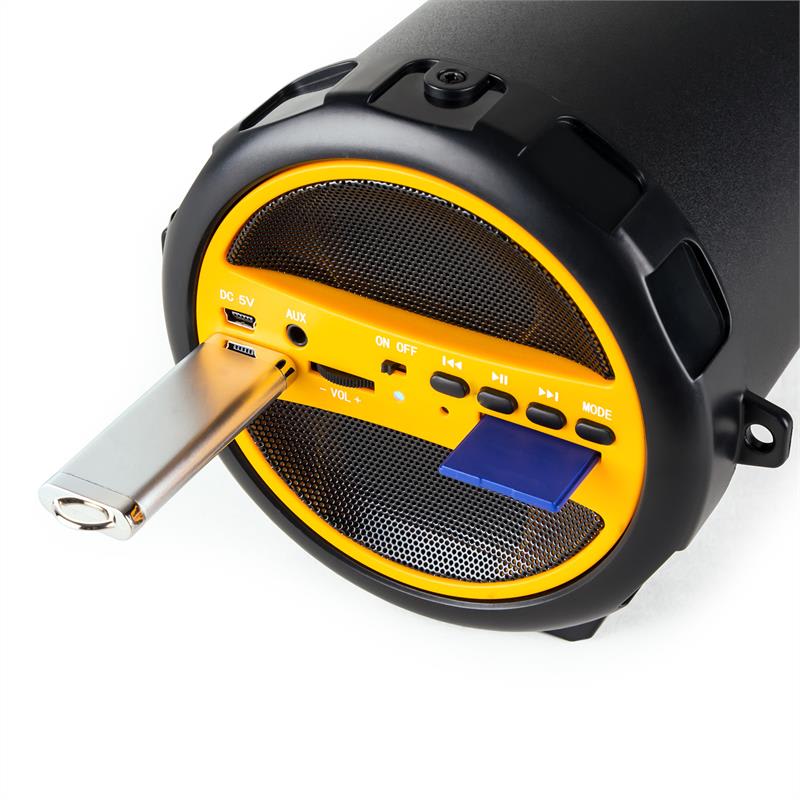 Auna Dr. Beat, 2.1 bluetooth reproduktor, USB, SD, AUX, UKW, akumulátor, žltý – Obrázok 4