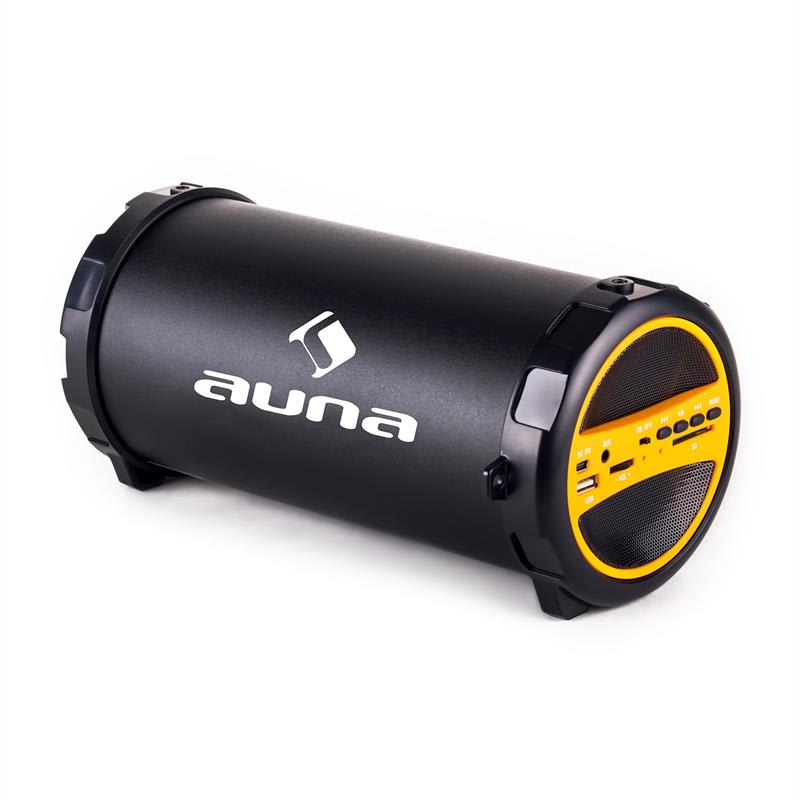 Auna Dr. Beat, 2.1 bluetooth reproduktor, USB, SD, AUX, UKW, akumulátor, žltý – Obrázok 5