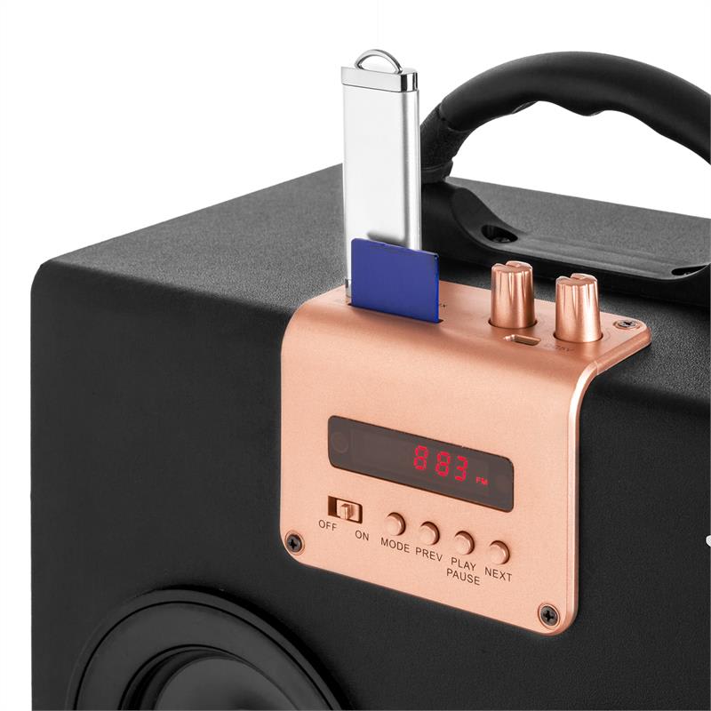 Auna Central Park, 2.1 bluetooth reproduktor, USB, SD, prenosný – Obrázok 5
