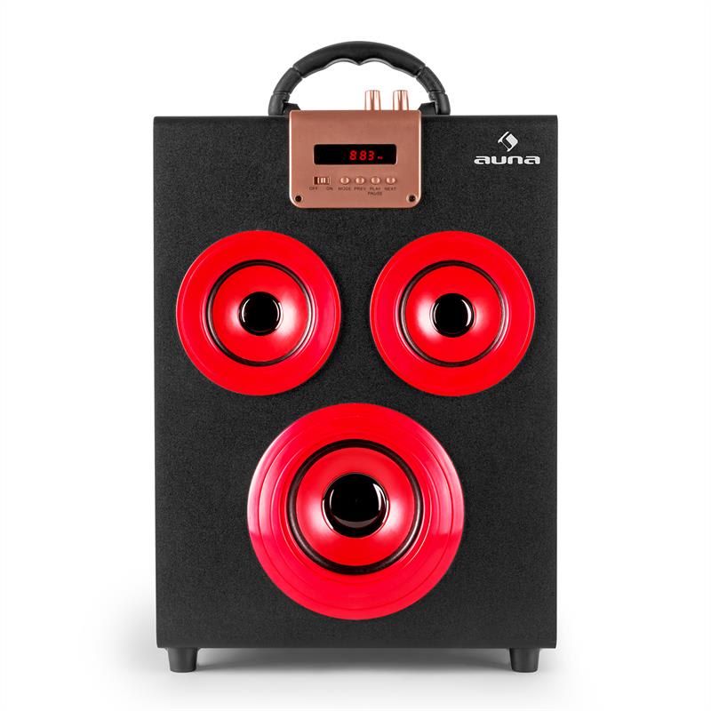 Auna Central Park, 2.1 bluetooth reproduktor, USB, SD, prenosný – Obrázok 2