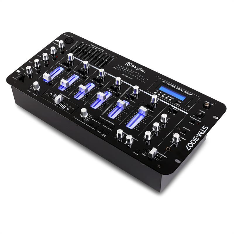 Skytec STM-3007, 6-kanálový DJ mixážny pult, bluetooth, USB, SD, MP3 – Obrázok 4