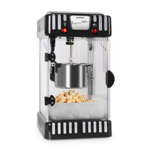 Klarstein SHU-Volcano-Black, 300 W, stroj na popcorn, miešadlo, nerez