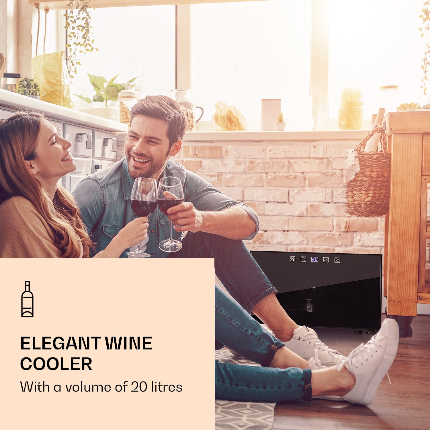Klarstein Reserva Piccola, 8 fliaš, 25 l, chladnička na víno – Obrázok 2