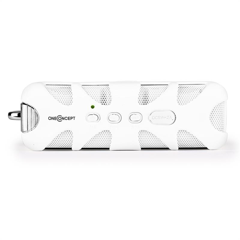 OneConcept White Know, bluetooth reproduktor, AUX, akum. – Obrázok 2