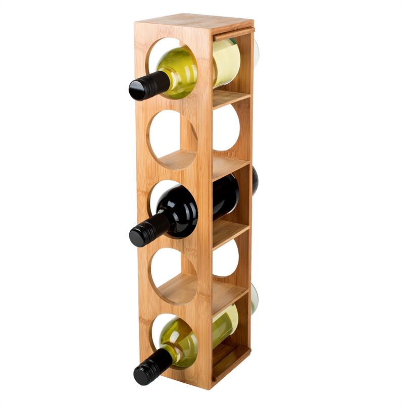 Klarstein Rack No. 3, bambusový regál na víno, stohovateľný – Obrázok 5