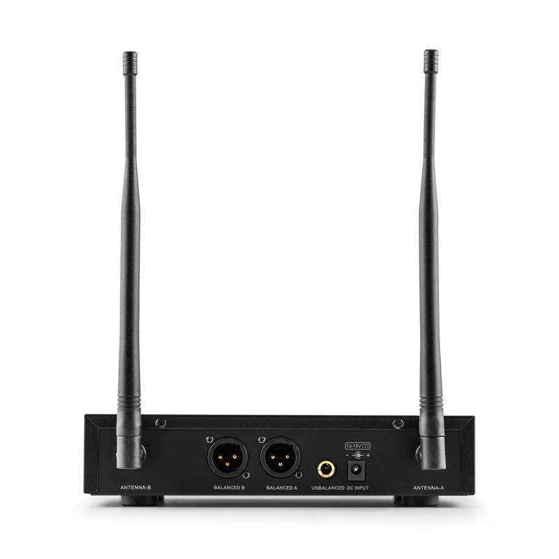 Malone Duett Pro V2, 2-kanálový UHF bezdrôtový mikrofónový set, dosah 50 m – Obrázok 3