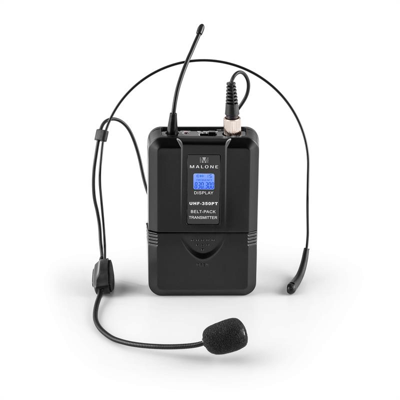 Malone Duett Pro V2, 2-kanálový UHF bezdrôtový mikrofónový set, dosah 50 m – Obrázok 4