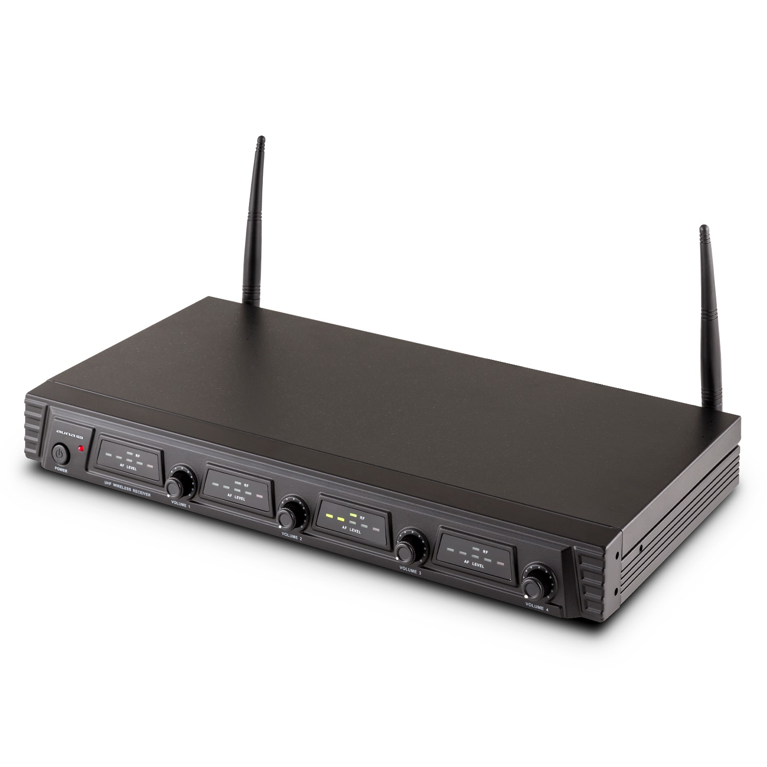 Auna Pro Duett Quartett Fix V1, 4-kanálový UHF bezdrôtový mikrofónový set, dosah 50 m – Obrázok 5