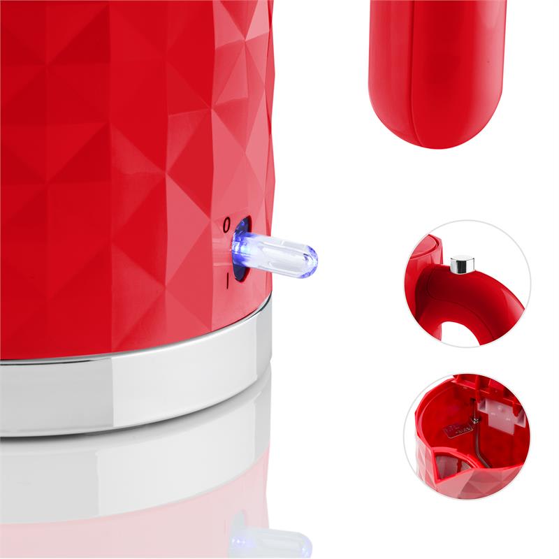 Klarstein Granada Rossa, 2200 W, 1,7 l, rýchlovarná kanvica, červená – Obrázok 3