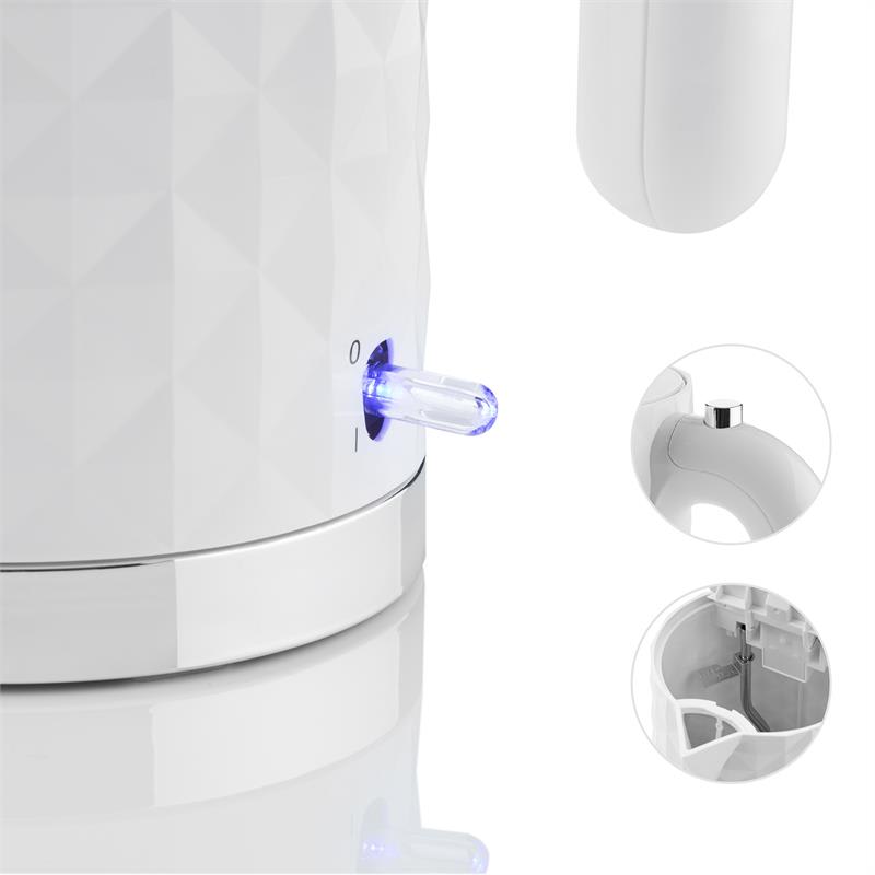 Klarstein Granada Bianca, 2200 W, 1,7 l, rýchlovarná kanvica – Obrázok 2