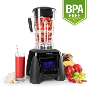 Klarstein Herakles-8G-B, 1800 W, 2 litre, stolný mixér, čierny, zelené smoothie, bez BPA