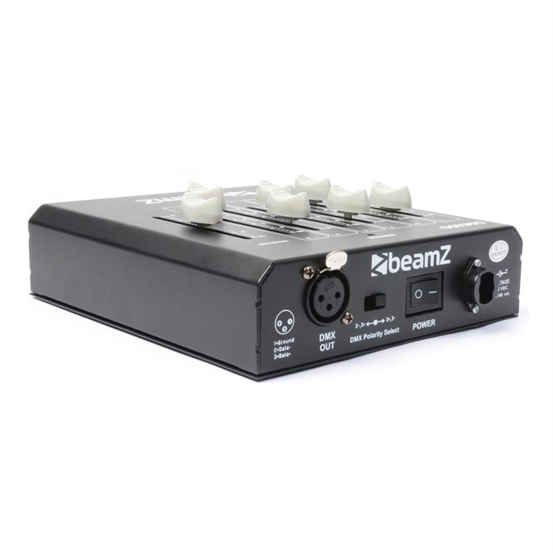 Beamz DMX60, 6-kanálový DMX ovládač svetelných efektov, XLR – Obrázok 3