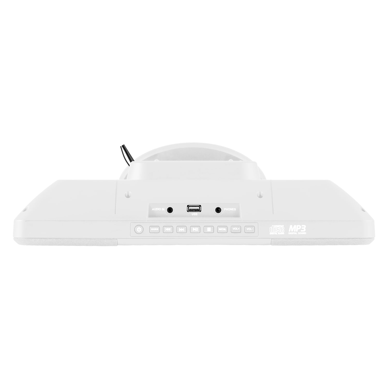OneConcept V-13 BT, sterosystém s CD MP3 USB bluetooth rádiom, nástenná montáž – Obrázok 3