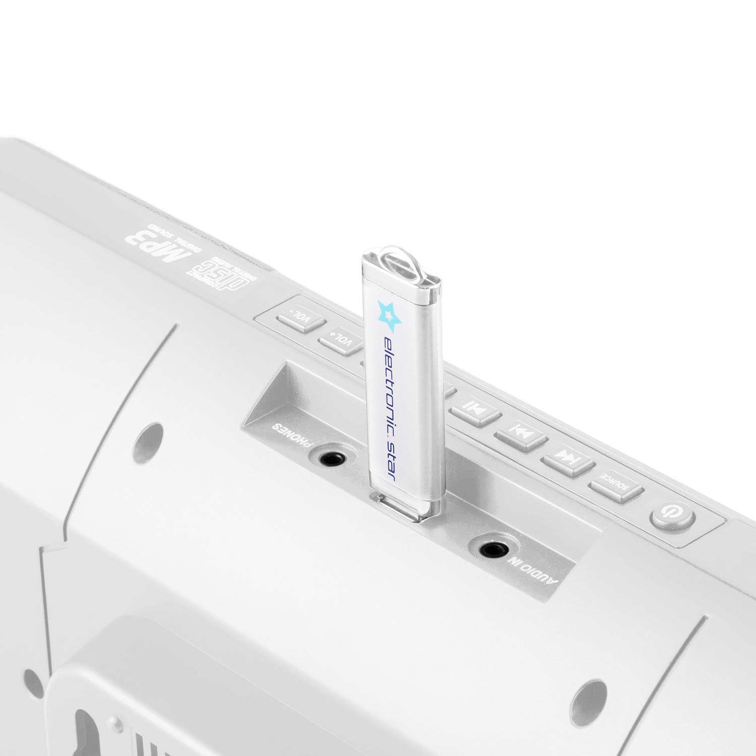 OneConcept V-13 BT, sterosystém s CD MP3 USB bluetooth rádiom, nástenná montáž – Obrázok 4