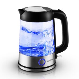 Klarstein Tiefblau, 1,7 l, 2200 W, rýchlovarná kanvica, modré LED osvetlenie