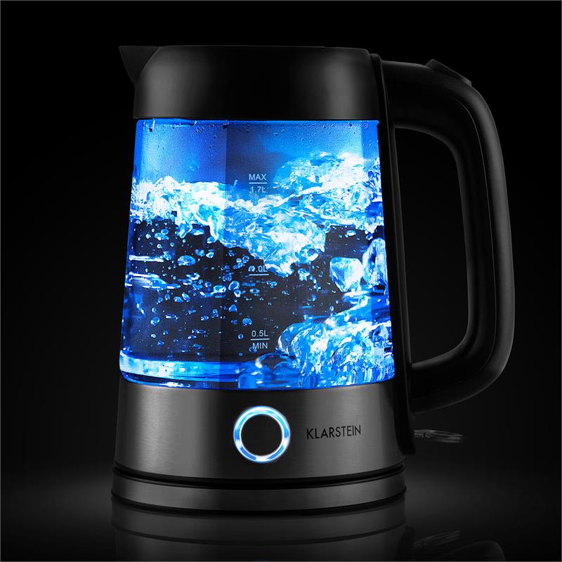 Klarstein Tiefblau, 1,7 l, 2200 W, rýchlovarná kanvica, modré LED osvetlenie – Obrázok 2