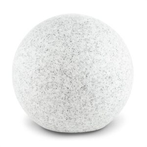Lightcraft Shinestone S, záhradné svietidlo, guľovité, 20 cm, vzhľad kameňa