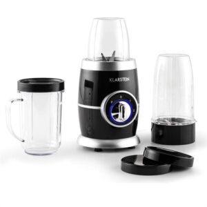 Klarstein Juicinho Nero, 220 W, stolný mixér, príprava smoothie, 8-dielny set